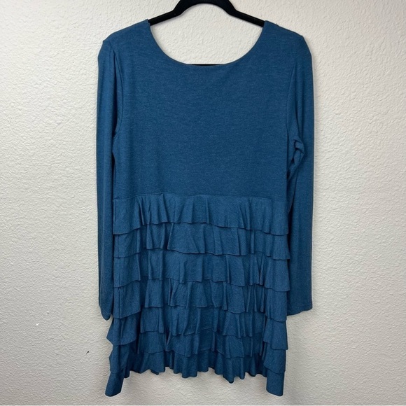 𝅺Soft Surroundings Tamara Tunic Style 2AV18 Blue Sz S - Picture 2 of 6